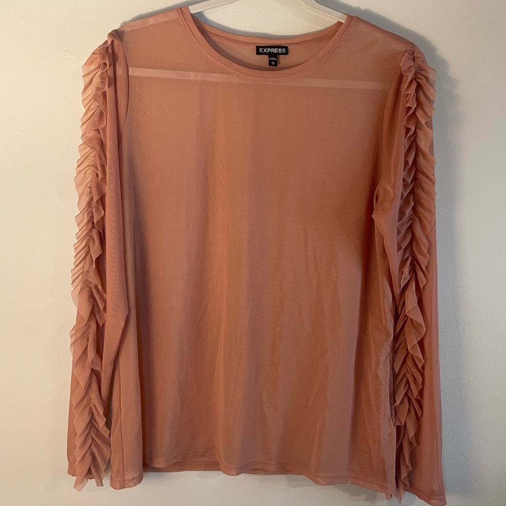 Express pink, sheer top